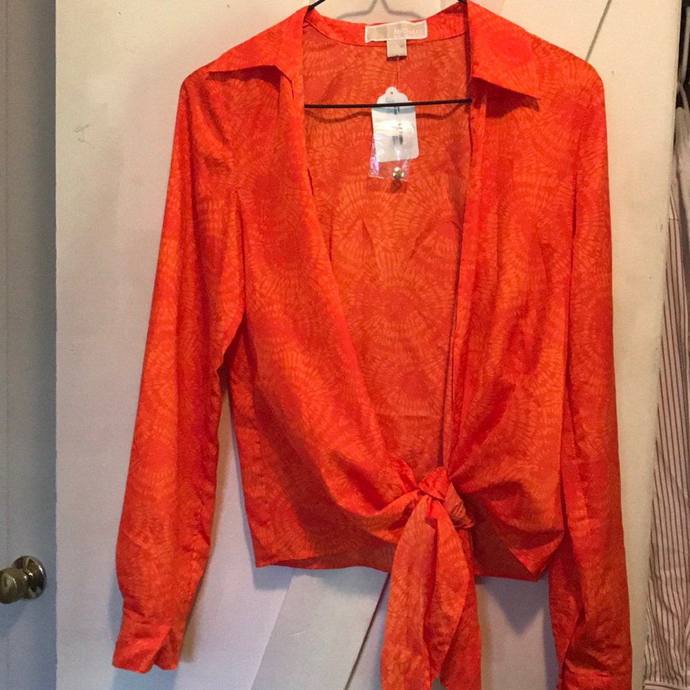 NWT Michael Kors tie top